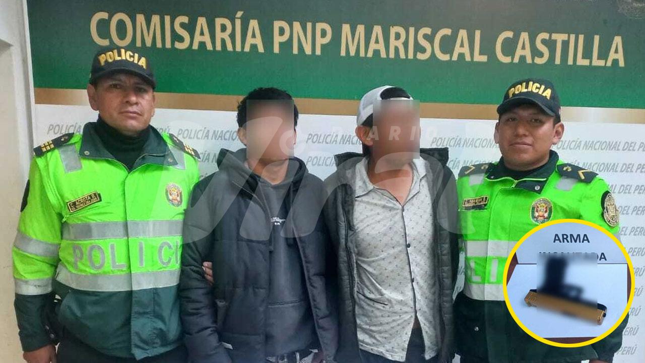 Caen presuntos extorsionadores con arma en Mariscal Castilla