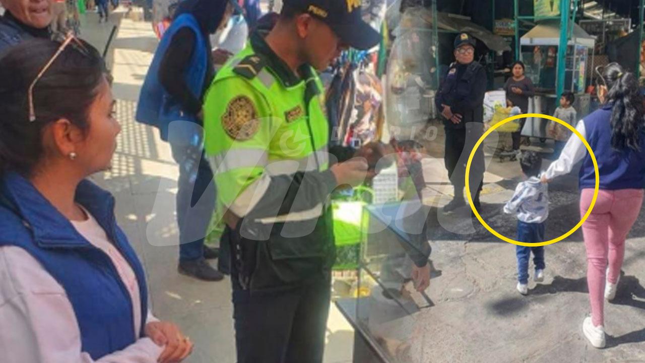 Rescatan a niño de 2 años que deambulaba solo en el distrito de José Luis Bustamante y Rivero