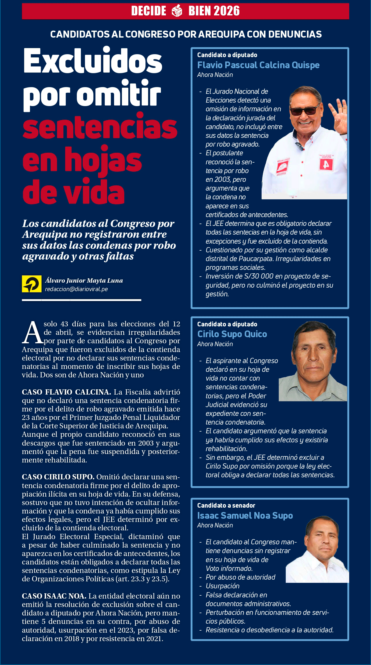 Excluidos por omitir sentencias en hojas de vida